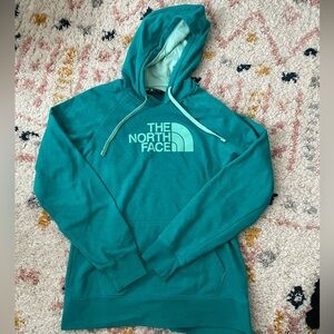 The North face teal sweatshirt hoodie